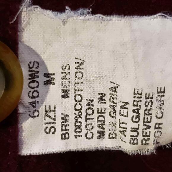 Woolrich Shirt Chamois Mens Size Medium M Long Sleeve Button Down Red Burgundy - Picture 7 of 9